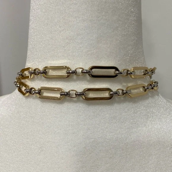 White House Black Market Gold and Silver Pendant Necklace - Picture 8 of 10